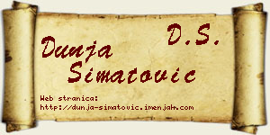 Dunja Simatović vizit kartica